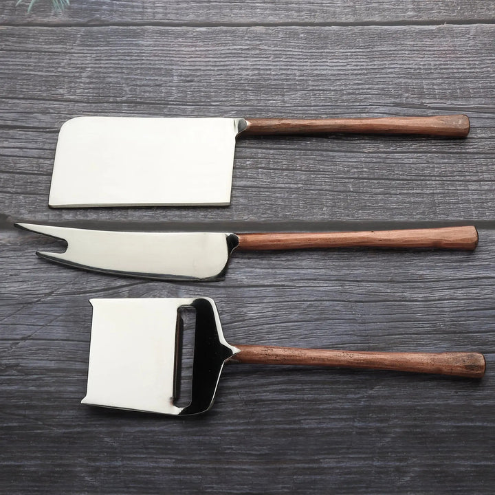 Handcrafted Stainless Steel Cheese Knife Set, 3 Ct.