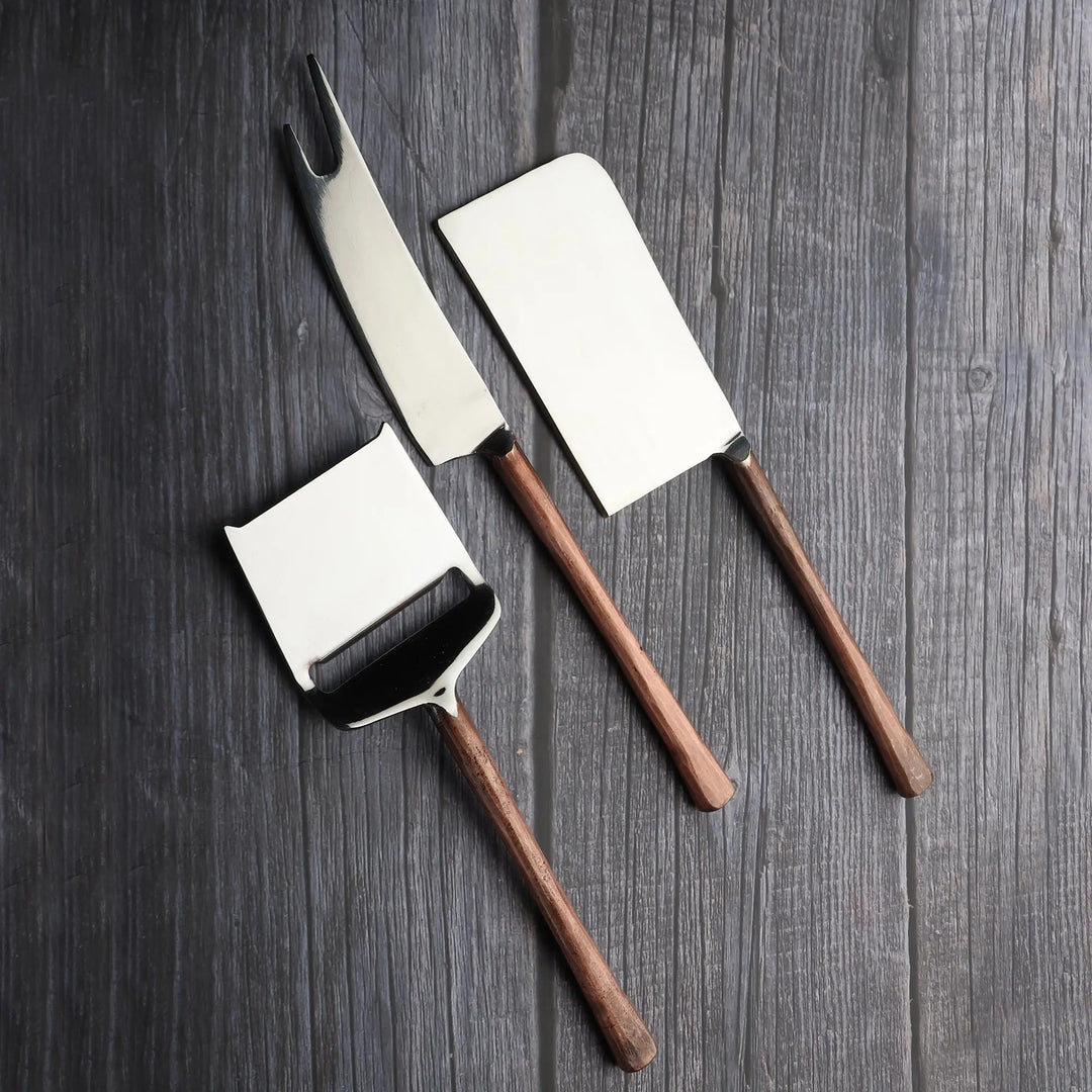 Handcrafted Stainless Steel Cheese Knife Set, 3 Ct.