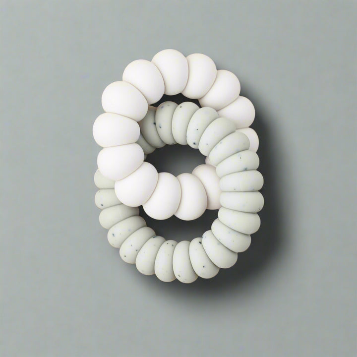 Handcrafted BPA-Free Silicone Luna Teether, Ivory