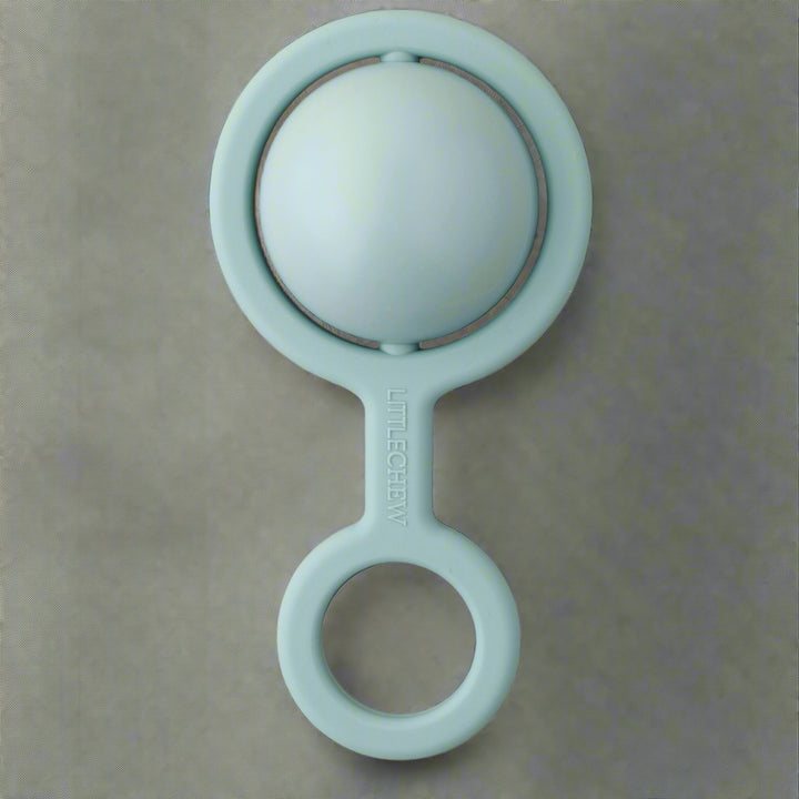 Non-Toxic Food-Grade Silicone Baby Rattle, Green