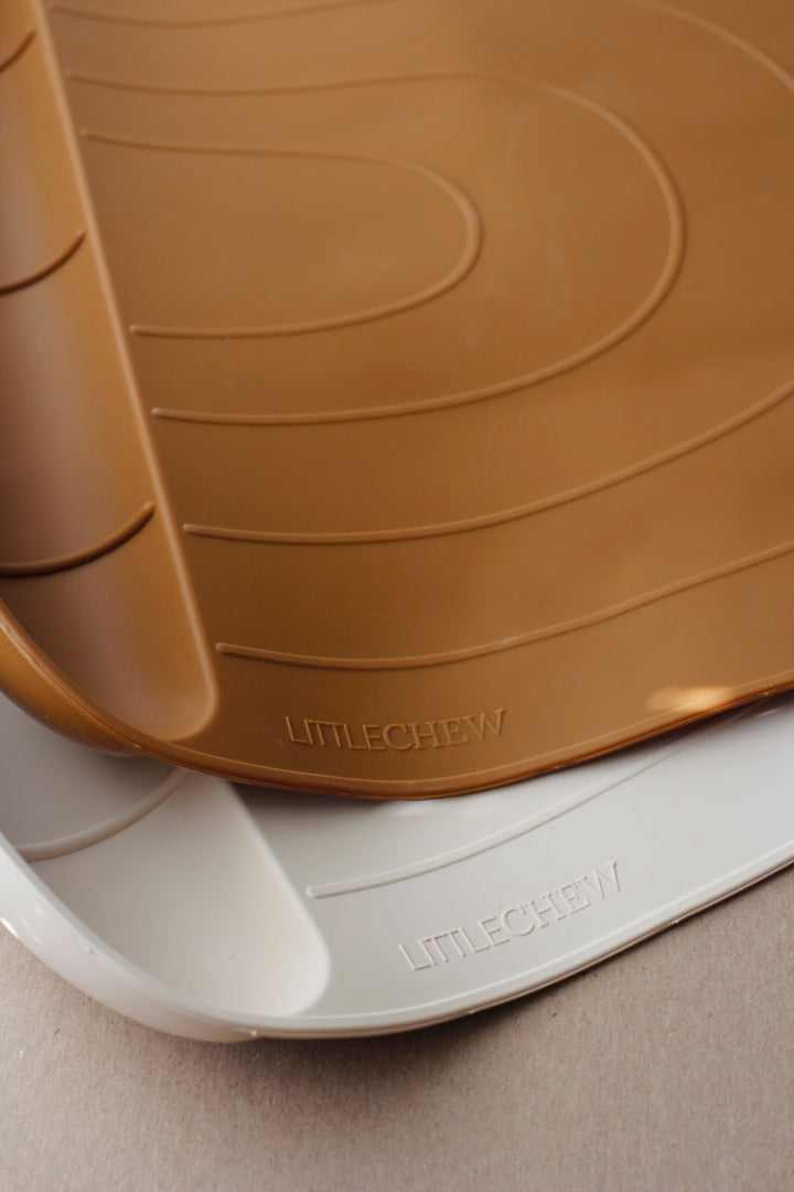 Non-Toxic Silicone Baby Feeding Mat, Cream