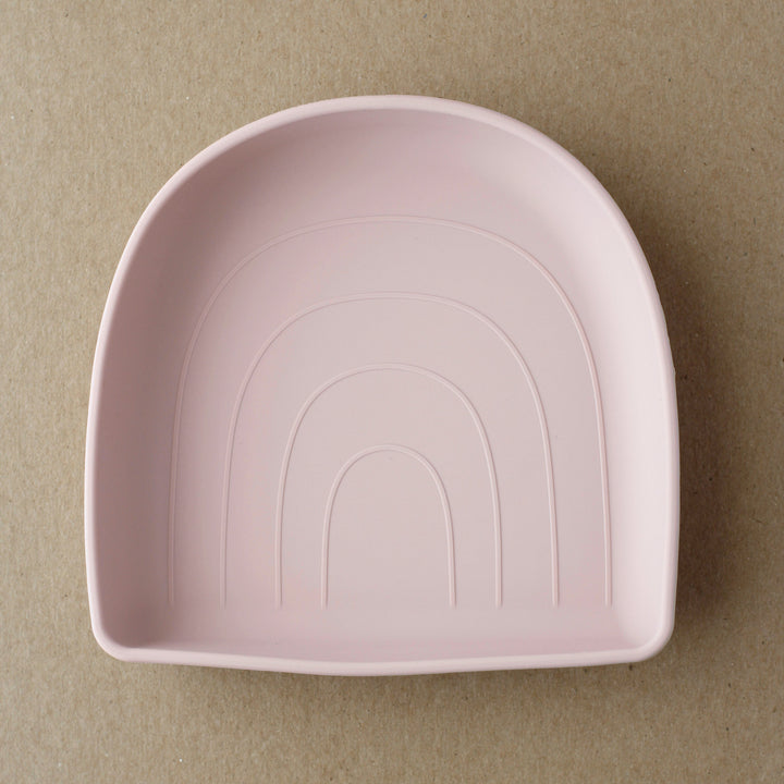 BPA-Free Silicone Baby Suction Plate, Pale Mauve