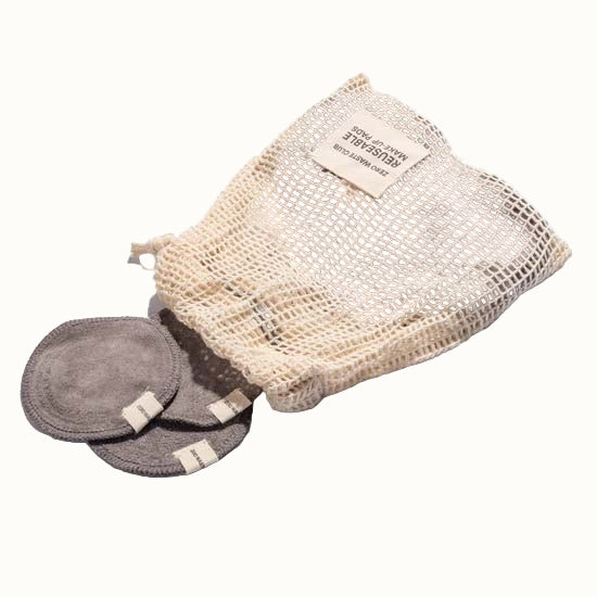 Organic Cotton Makeup Remover Pads &amp; Wash Bag, 16 Ct.