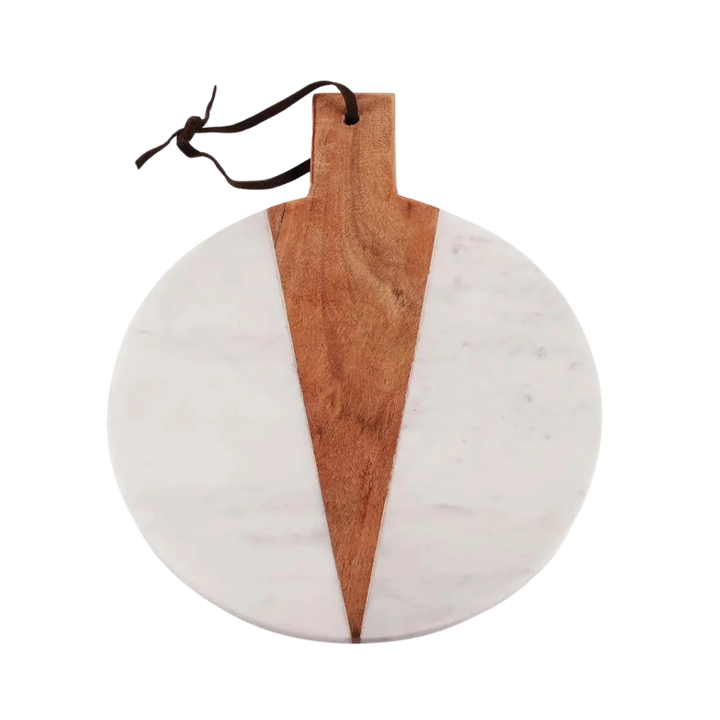 Marble Acacia Round Serving Platter