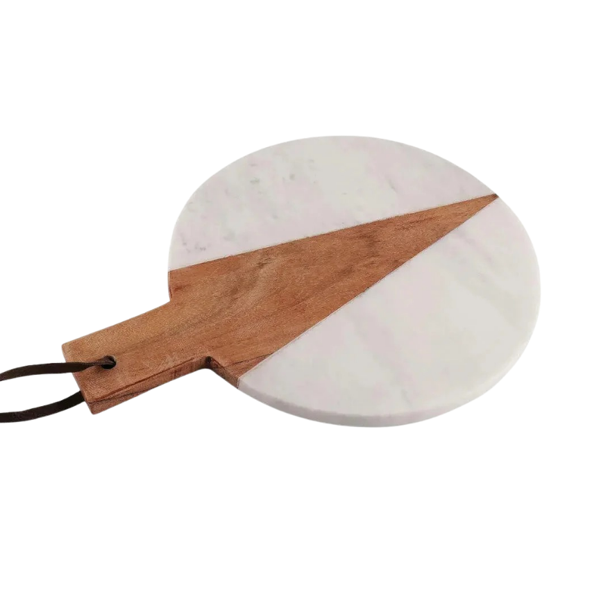 Marble Acacia Round Serving Platter