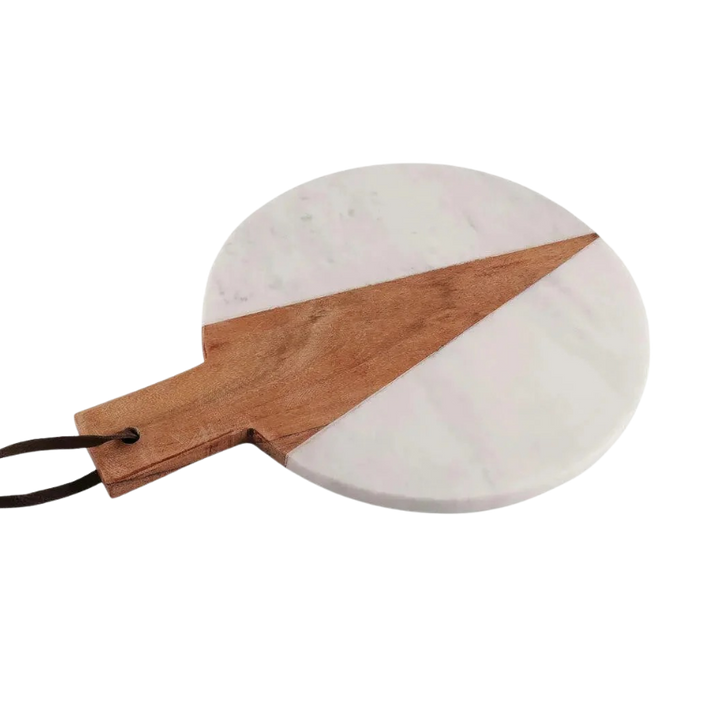 Marble Acacia Round Serving Platter
