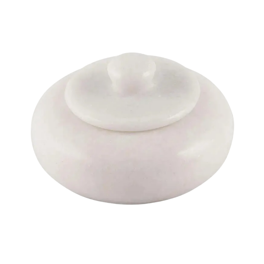 Marble Salt Cellar With Lid