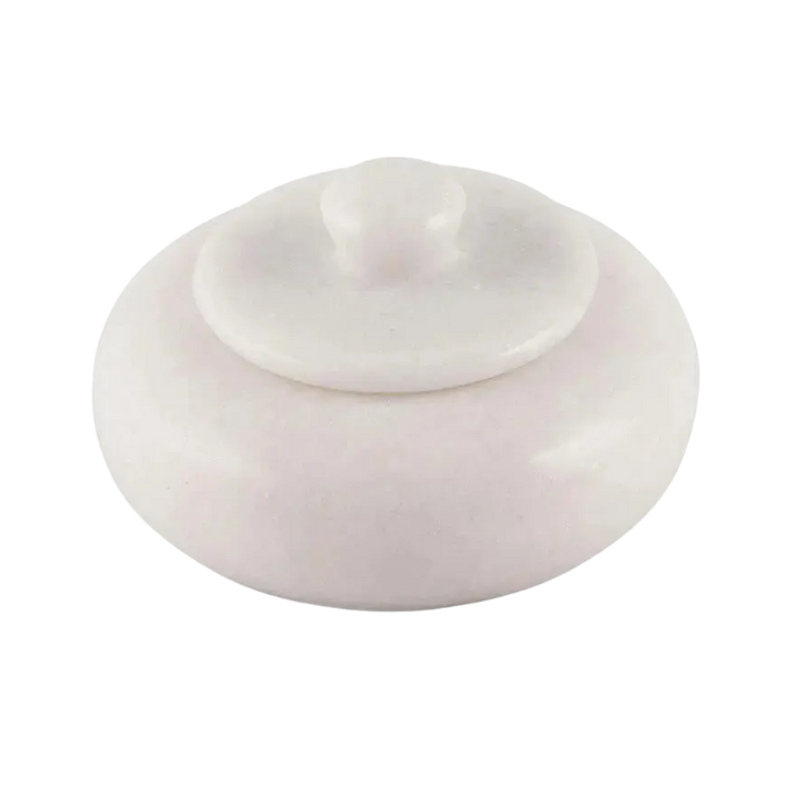 Marble Salt Cellar With Lid