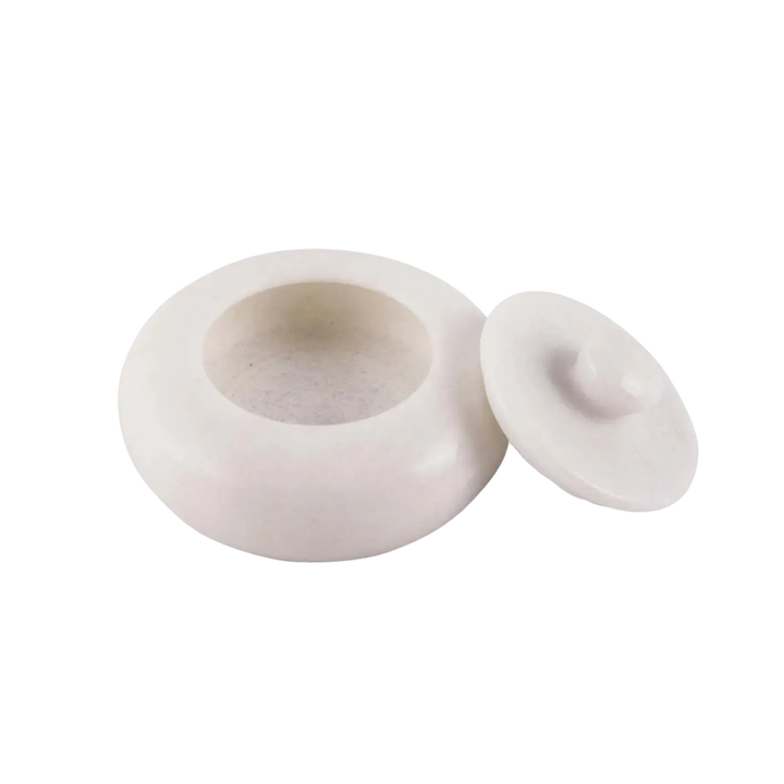 Marble Salt Cellar With Lid
