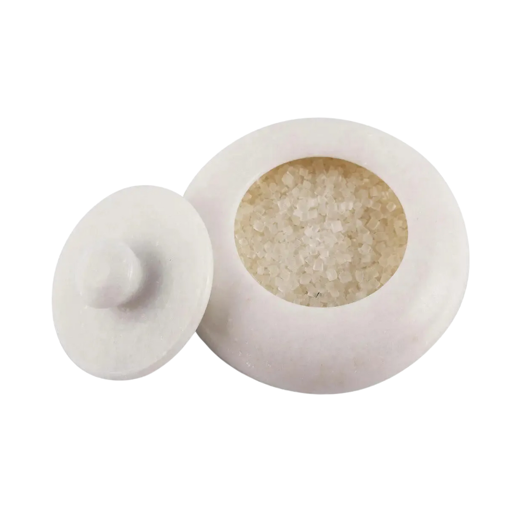 Marble Salt Cellar With Lid