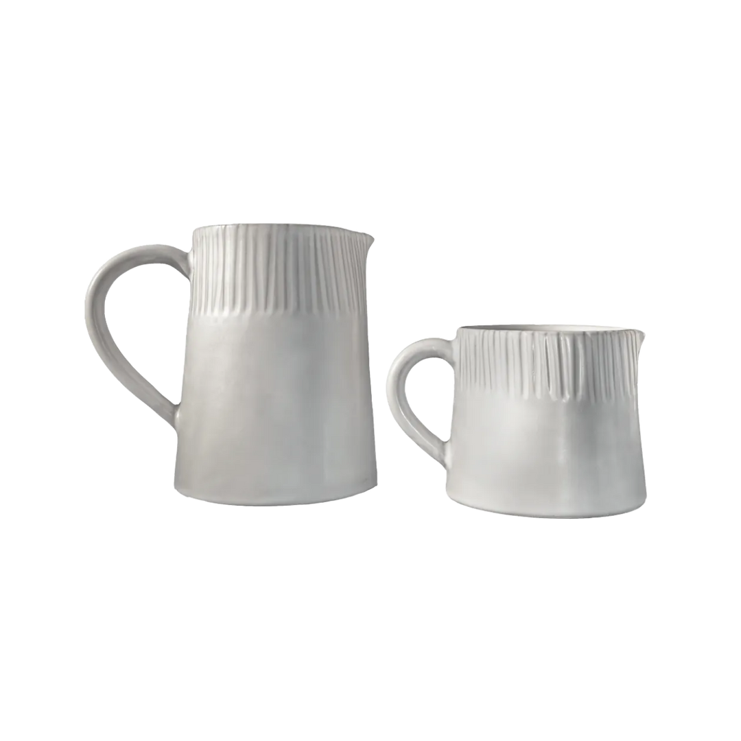 Matte Ceramic Pitcher Cloud White