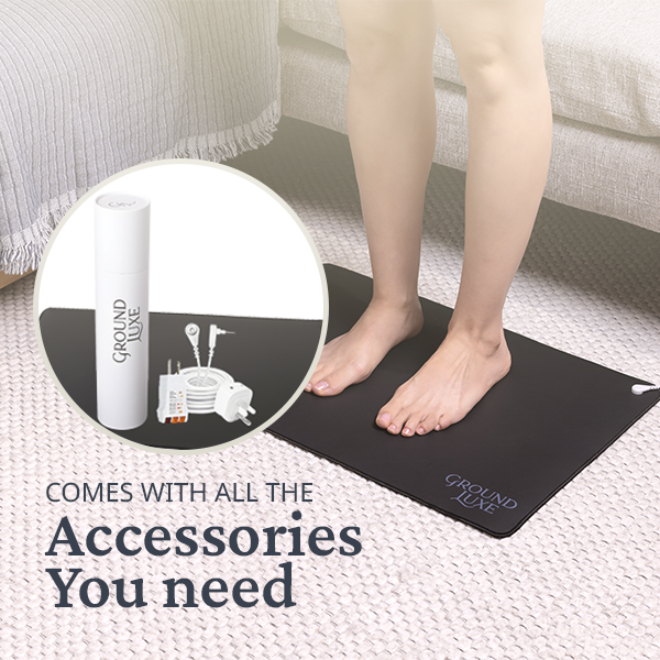 Vegan Leather Conductive Grounding Mat, Portable