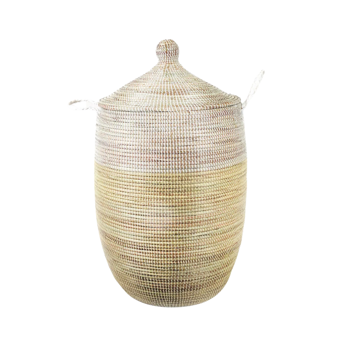 Millet Grass Tall Storage Basket Natural