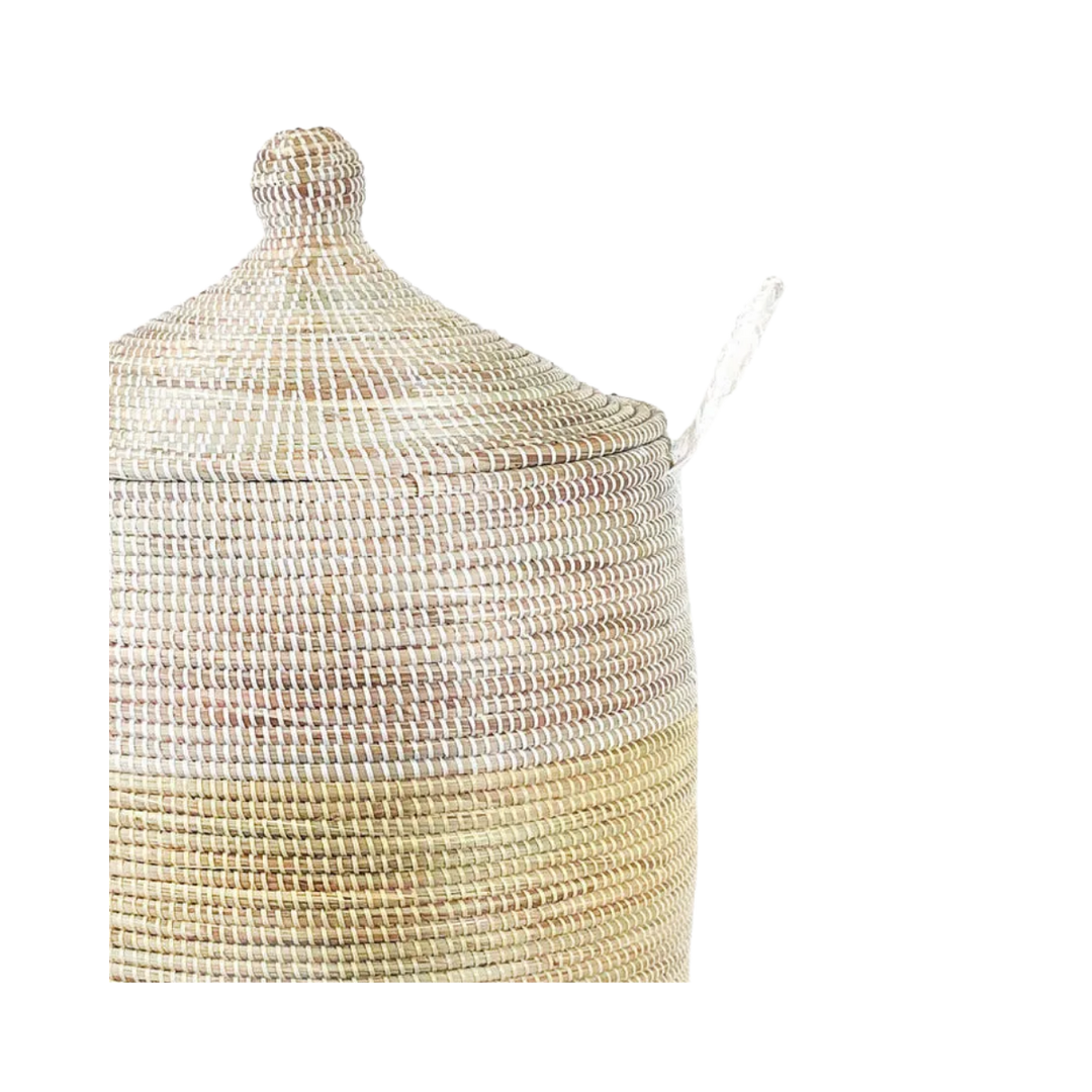 Millet Grass Tall Storage Basket Natural