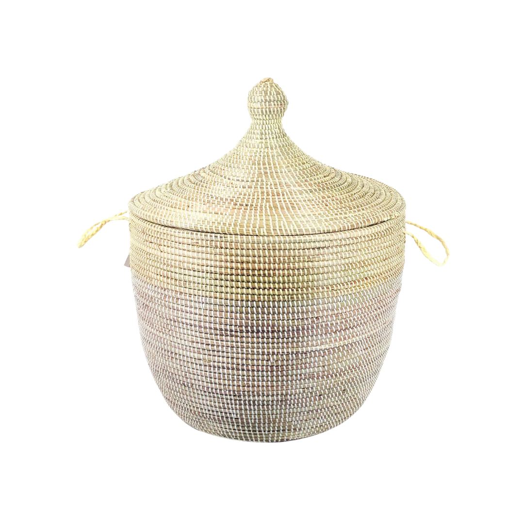 Millet Grass Two Tone Floor Basket