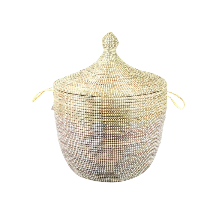 Millet Grass Two Tone Floor Basket