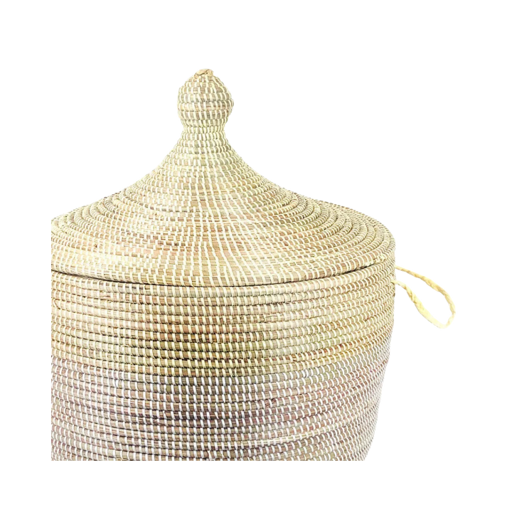 Millet Grass Two Tone Floor Basket