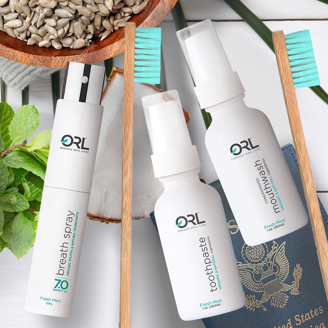 Non-Toxic Fresh Mint Oral Care Travel Set, 4 Ct.