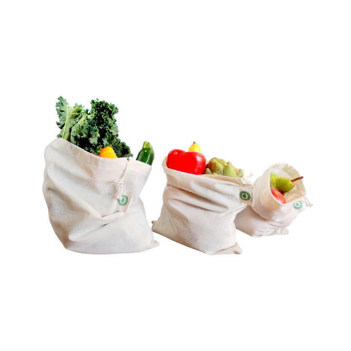 Muslin Produce Bags Drawstring Set
