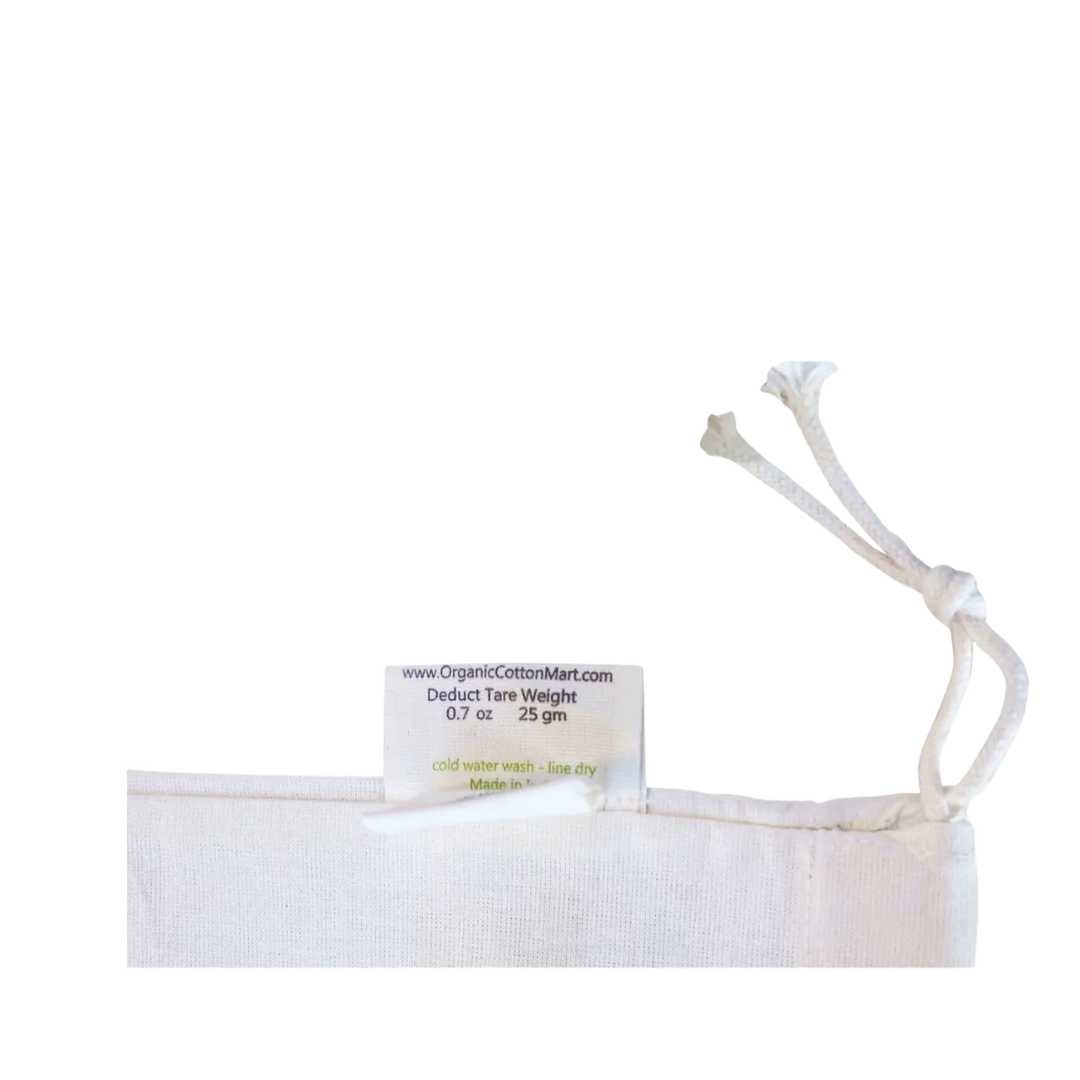 Muslin Produce Bags Drawstring Set