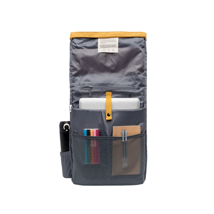 Mustard Roll-Top RPET Backpack