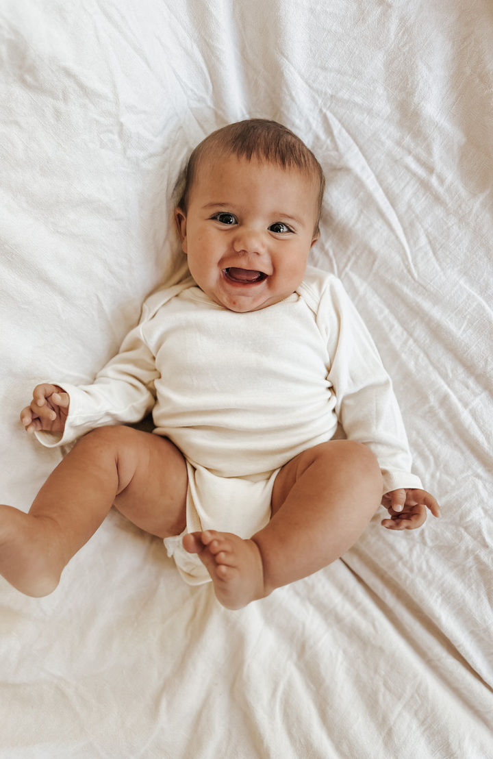 Organic Cotton Long Sleeve Baby Bodysuit, 3 Ct.