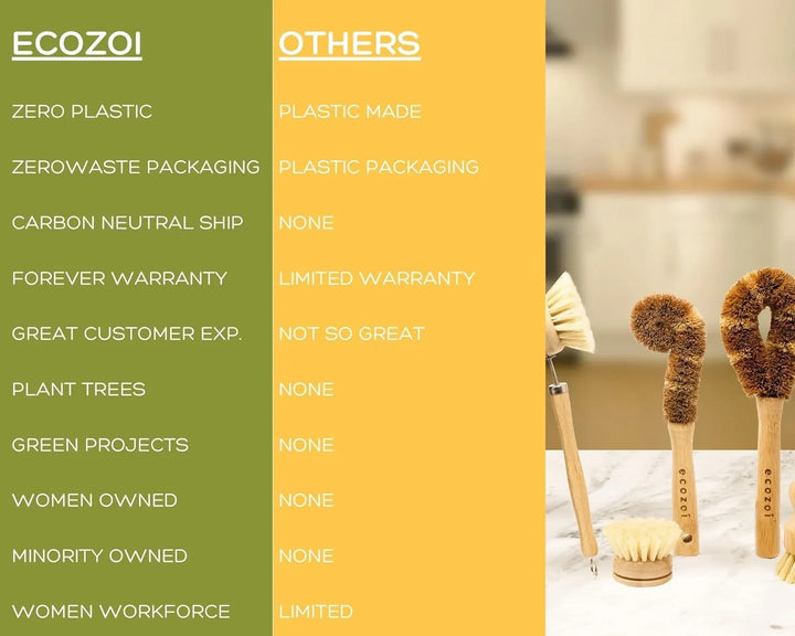 Bamboo Kitchen Brush Set of 6