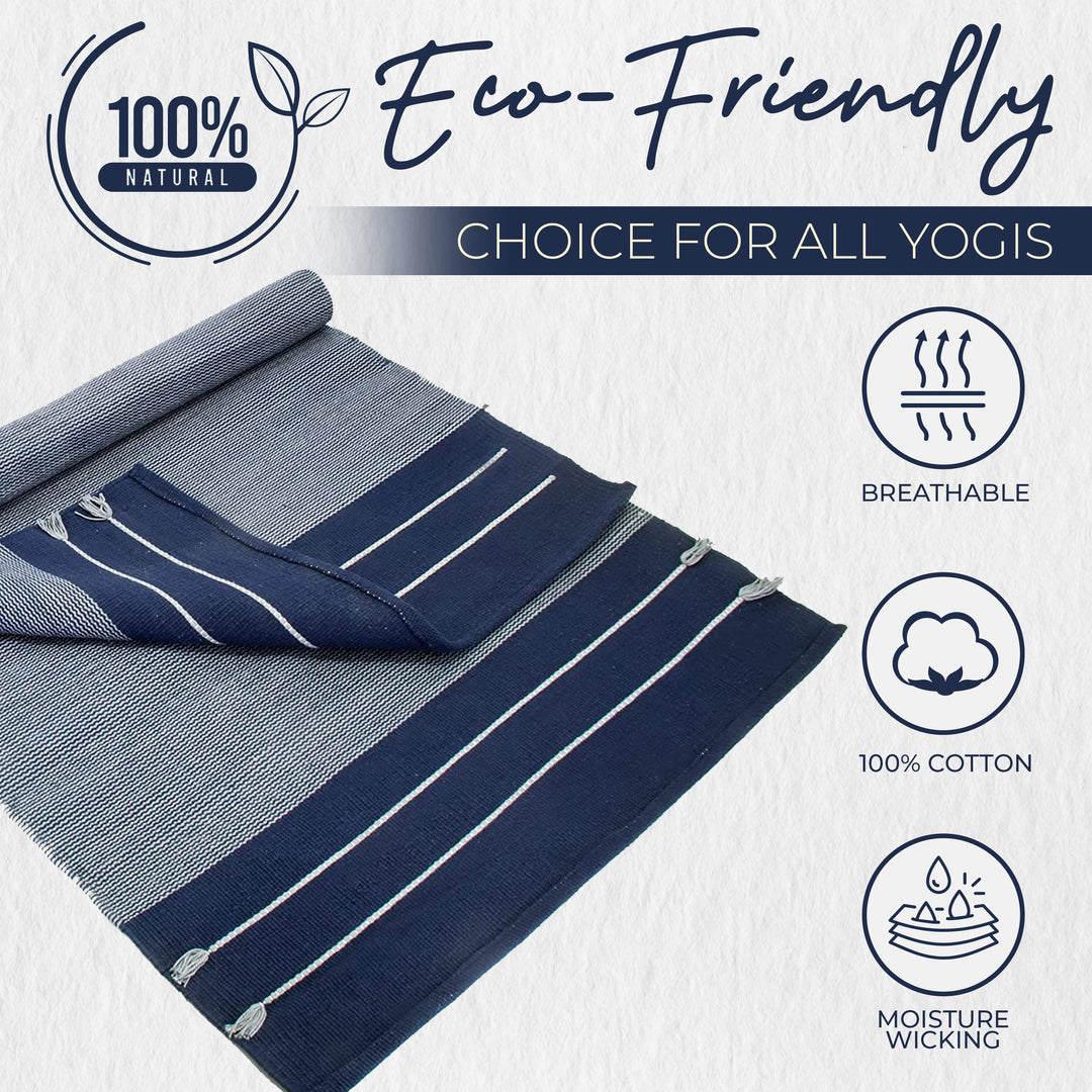 Organic Handcrafted Cotton Yoga &amp; Fitness Mat