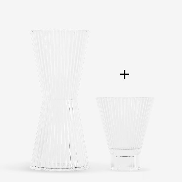 Handcrafted Borosilicate Glass Carafe &amp; Tumbler Set