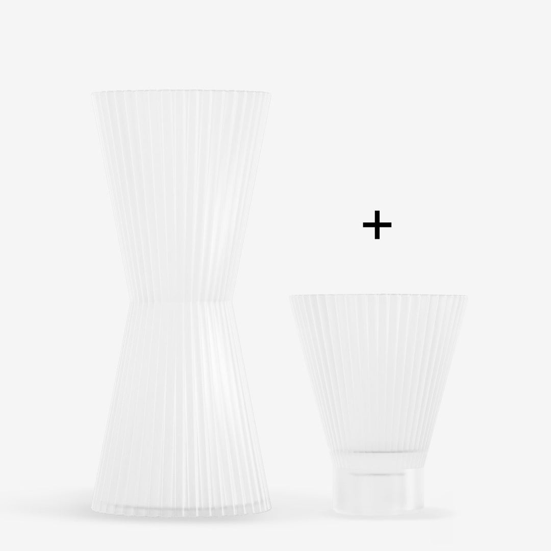 Handcrafted Borosilicate Glass Carafe &amp; Tumbler Set