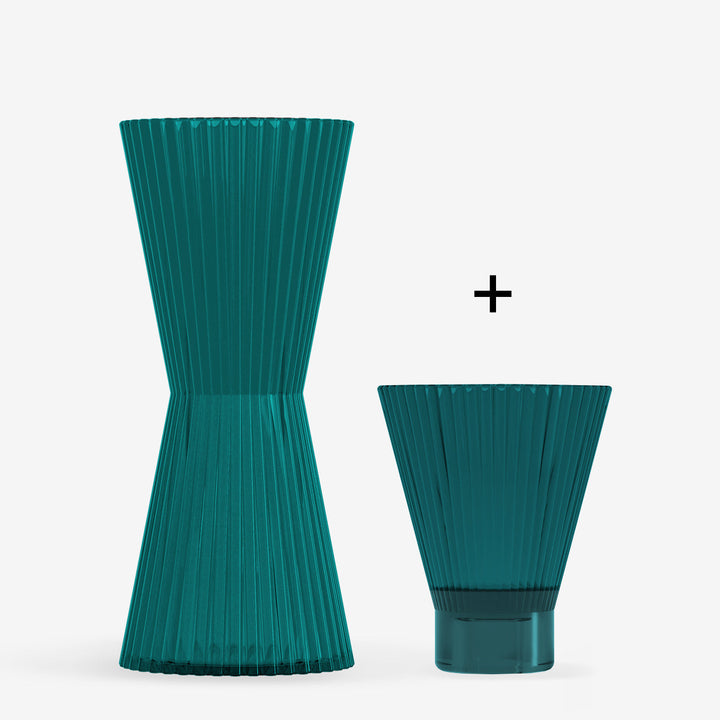 Handcrafted Borosilicate Glass Carafe &amp; Tumbler Set