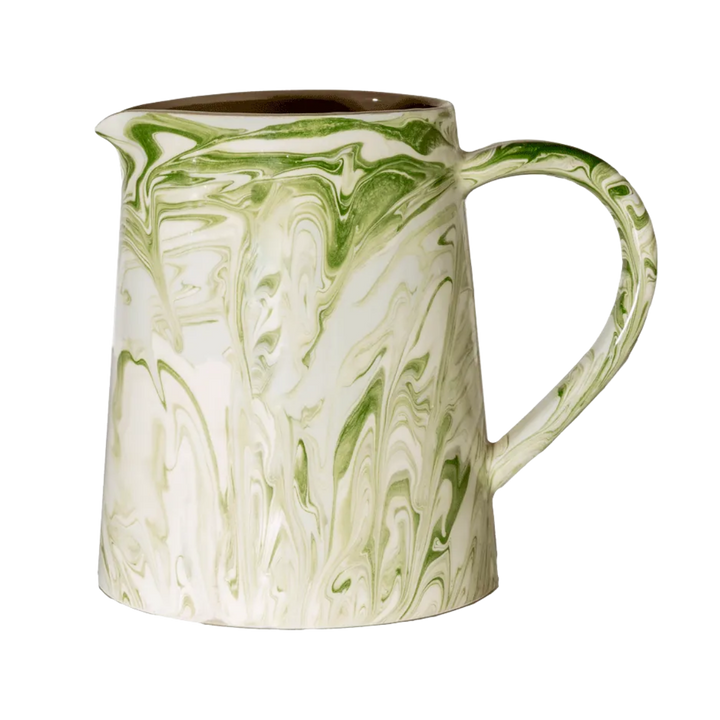 Olive Moroccan Ceramic Pitcher