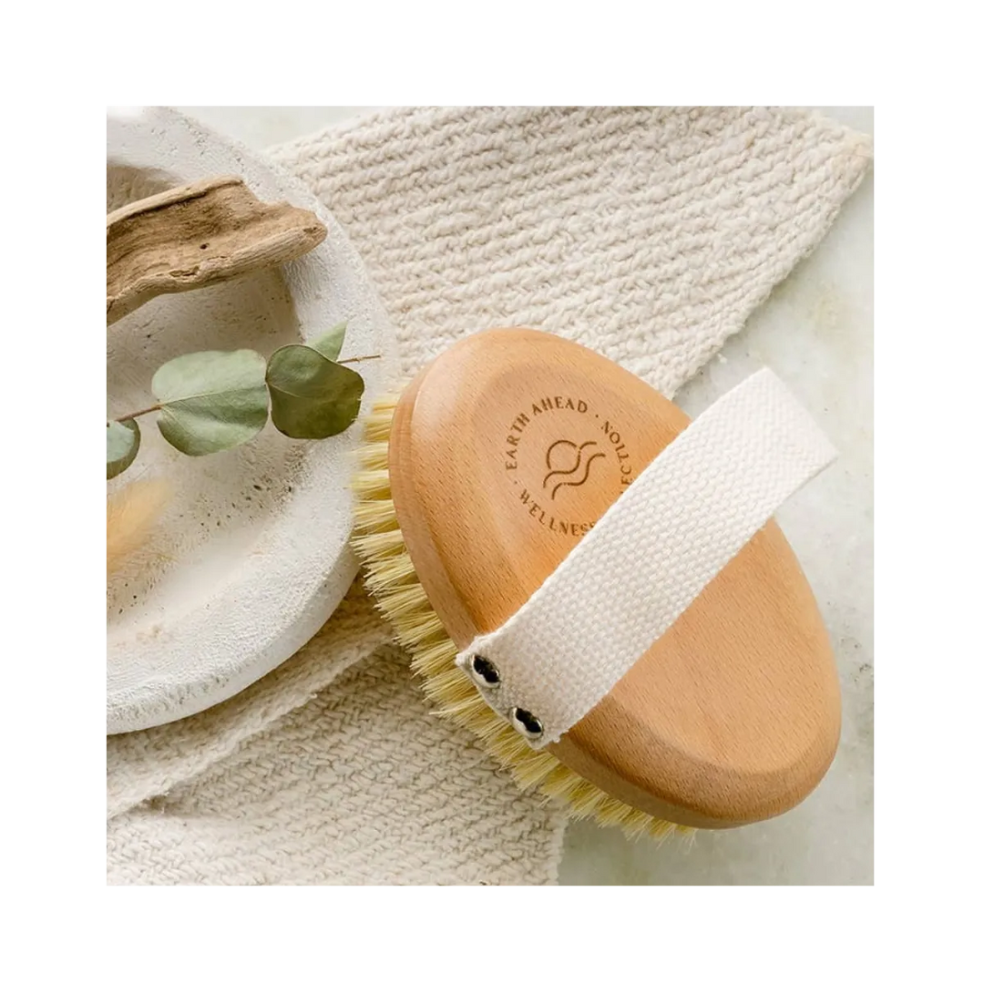 Oval Beechwood Sisal Dry Brush