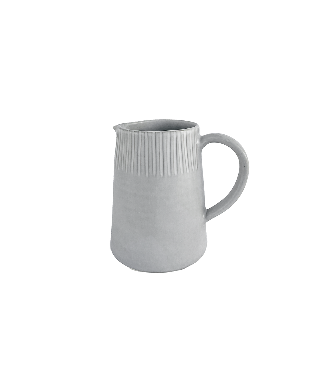 Handcrafted Matte Ceramic Serveware Pitcher, Cloud White