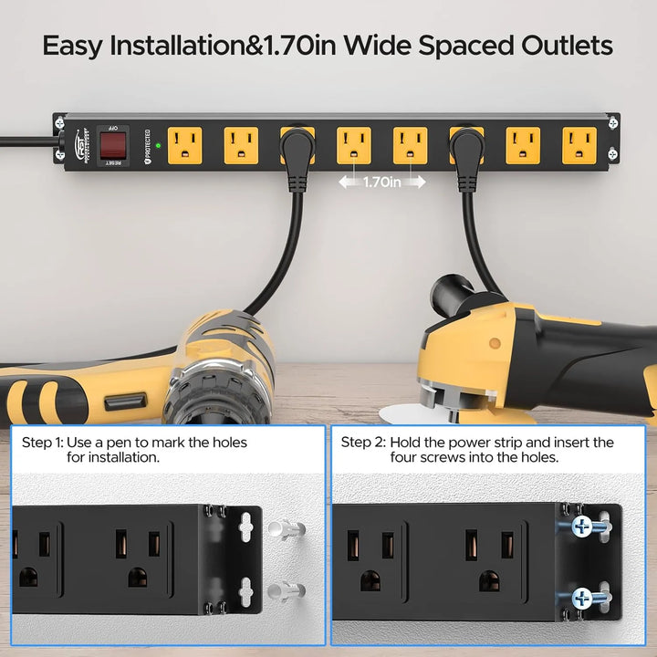 Surge Protection Power Strip Set