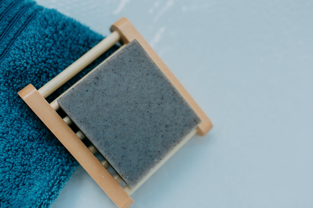 Organic Essential Oil Bar Soap Gift Set With Wood Dish