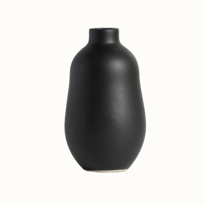 Handcrafted Matte Stoneware Vase, 4" x 7"