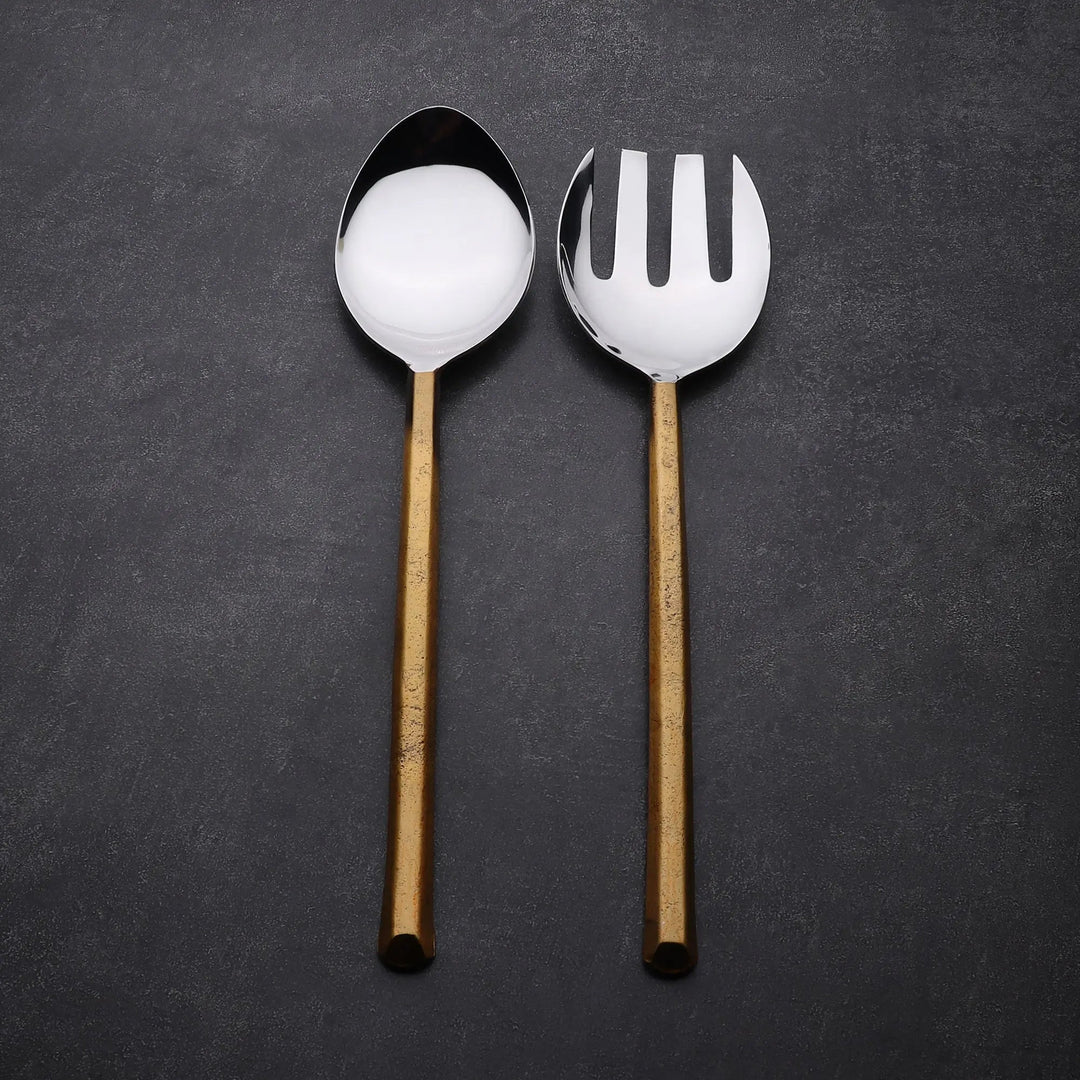 Handcrafted 18/8 Stainless Steel Salad Servers, 2 Ct.