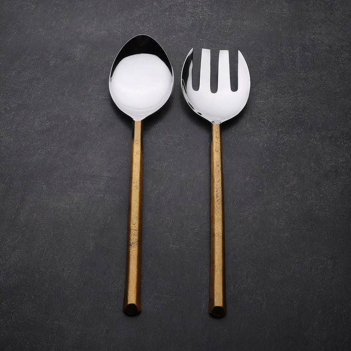 Handcrafted 18/8 Stainless Steel Salad Servers, 2 Ct.