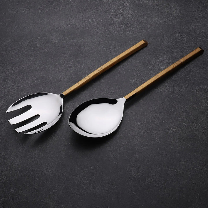 Handcrafted 18/8 Stainless Steel Salad Servers, 2 Ct.