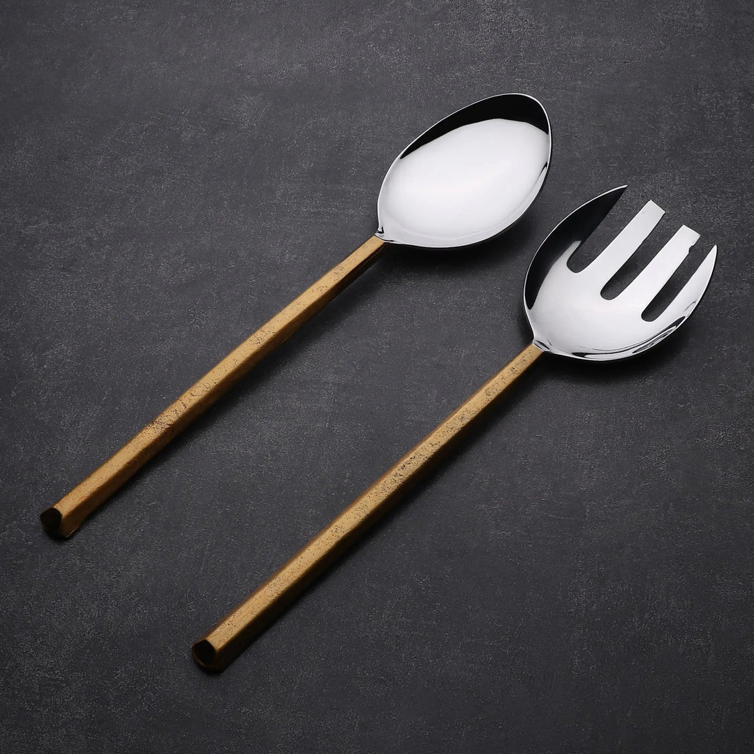 Handcrafted 18/8 Stainless Steel Salad Servers, 2 Ct.