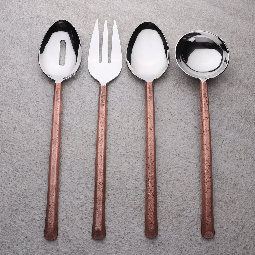 Handcrafted 18/8 Stainless Steel Serveware Set, 4 Ct.