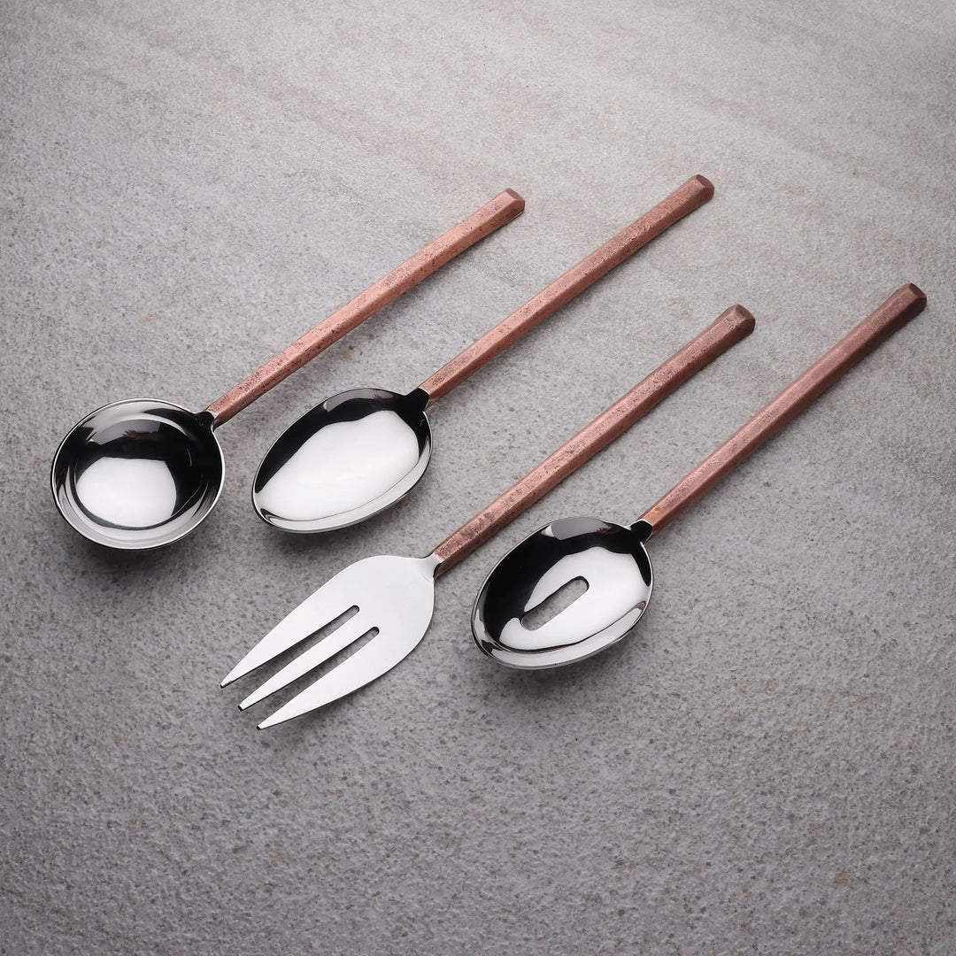 Handcrafted 18/8 Stainless Steel Serveware Set, 4 Ct.