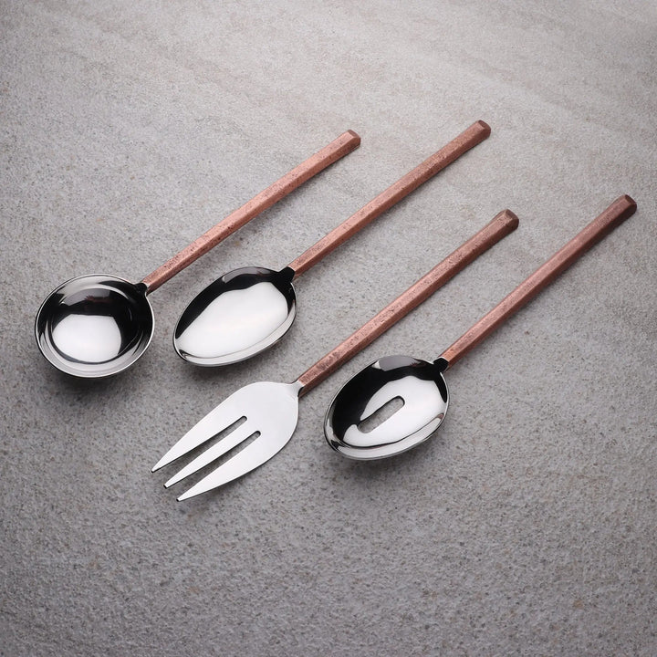 Handcrafted 18/8 Stainless Steel Serveware Set, 4 Ct.