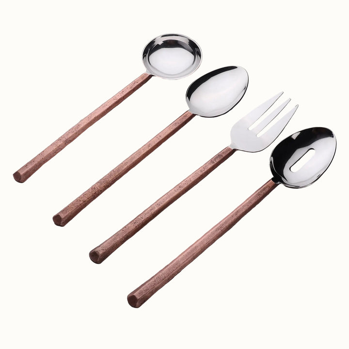 Handcrafted 18/8 Stainless Steel Serveware Set, 4 Ct.