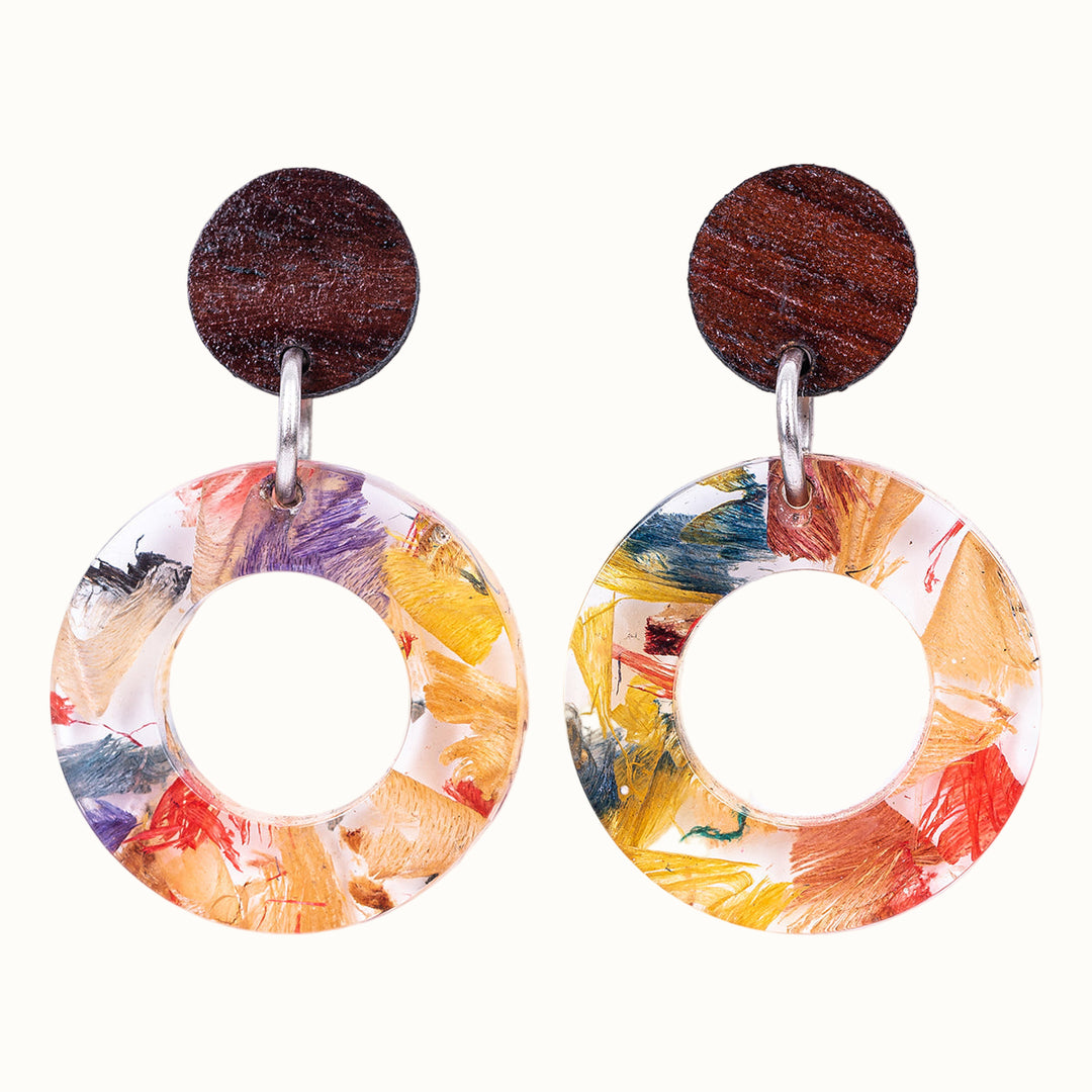 Donatello Urban Statement Resin Earrings-0