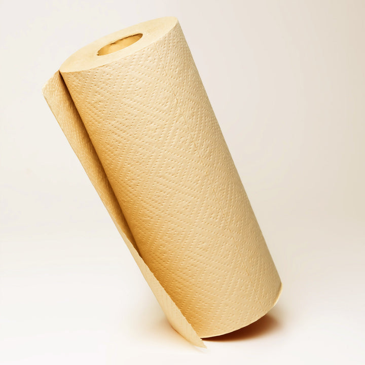 Biodegradable Unbleached Bamboo Paper Towels, PFAS-Free