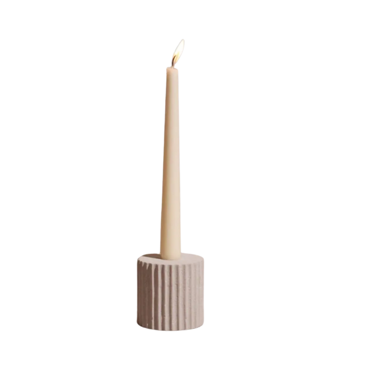 Pilar Sandstone Taper Candle Holder
