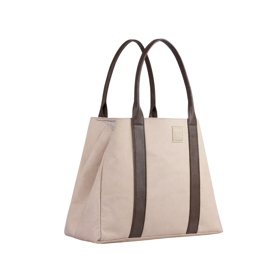 Pinatex Tote Sand Coffee