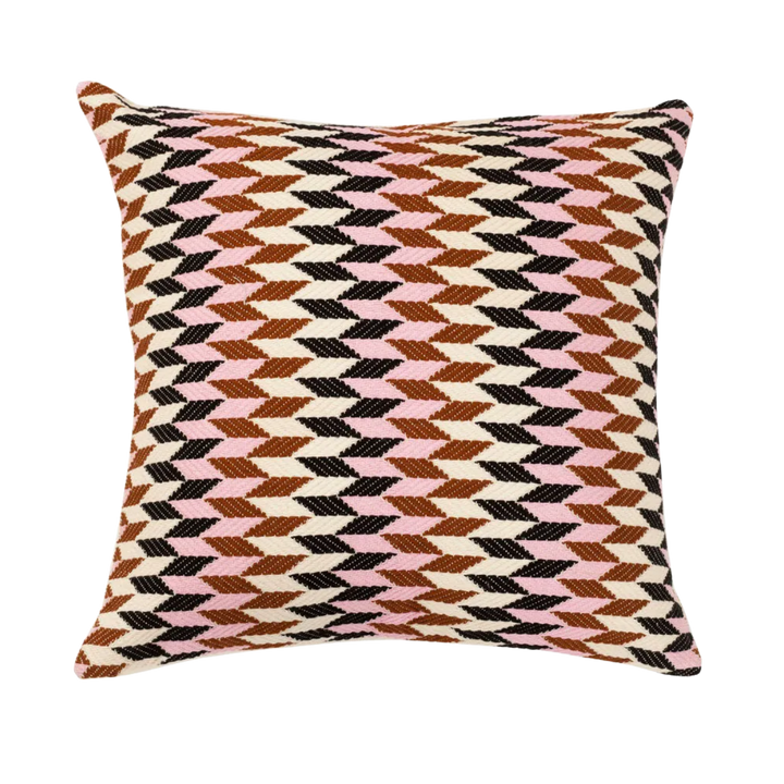 Classic Geometric Handwoven Cotton Pillow